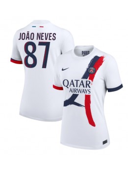 Zenske Futbalové oblečenie Paris Saint-Germain Joao Neves #87 2024-25 Krátky Rukáv - Preč